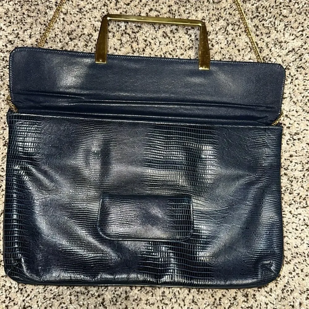 Gorgeous Vintage HILF Navy Handbag
